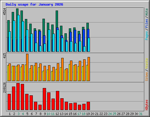Daily usage for January 2026