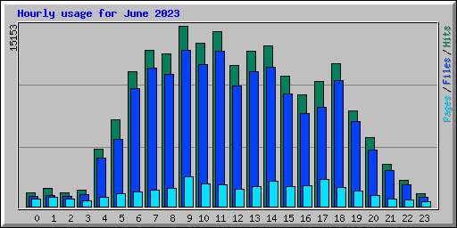 Hourly usage for June 2023