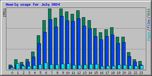 Hourly usage for July 2024